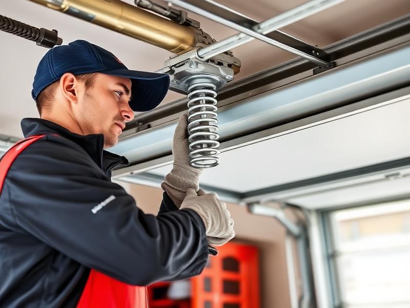 Expert garage door spring repair technician